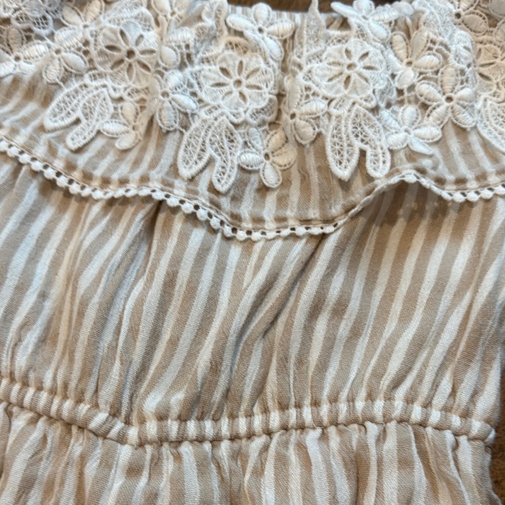 Dillard’s Girl’s Striped Ruffle Romper - Picture 3 of 4
